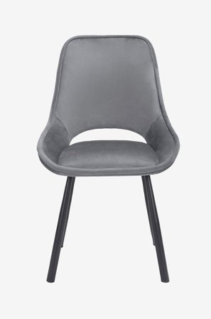 Loft24 - Eliza-ruokapöydän tuoli metallijaloilla, 2 kpl - Harmaa - Tuolit - - Homeroom