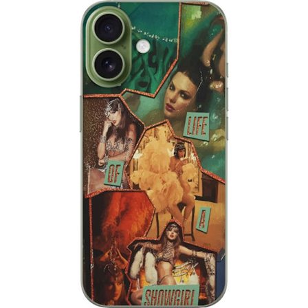 Kompatibelt Mobilskal till Apple Apple iPhone 17 Taylor Swift Livet som Showgirl - Gyllene Showgirl med Hatt och Glamour