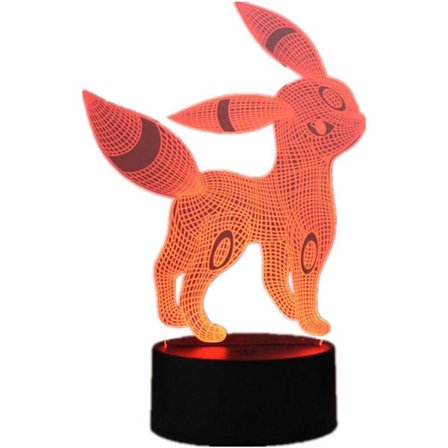 Anime 3D Farverig Umbreon Kreativ LED Elf Natlys USB Touch