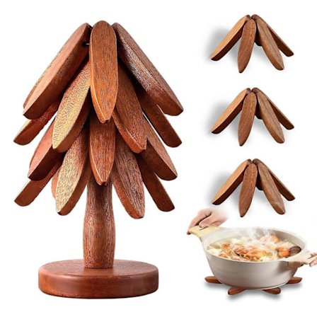 {xjxj}4-pakning Treunderlag for Varme Gryter og Panner