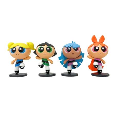 4 pieces The Powerpuff Girls Blossom Bubbles Buttercup modell Anime Action Figur Leker