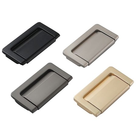 Dörrhandtag i zinklegering, osynligt dörrhandtag utan borrning