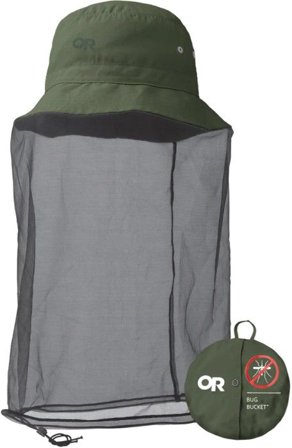 Outdoor Research Bug Bucket Fatigue/Dark Grey - Mygghatter og Myggnett