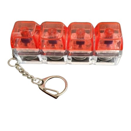 Anti-stress Nyckelring med 4 Formade Klickknappar för Stresshantering på Kontoret och Resan