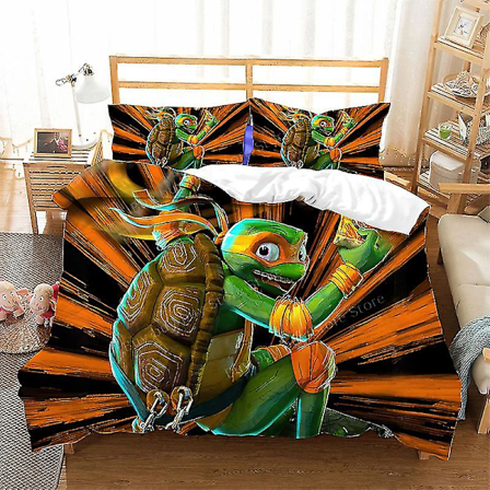 2023 Teenage Mutant Ninja Turtles Ny Film Sengesett Dynetrekk Putetrekk Sett Barn Anime Rom Dekor Tegneserie Dynetrekk Gave T-116[BT}