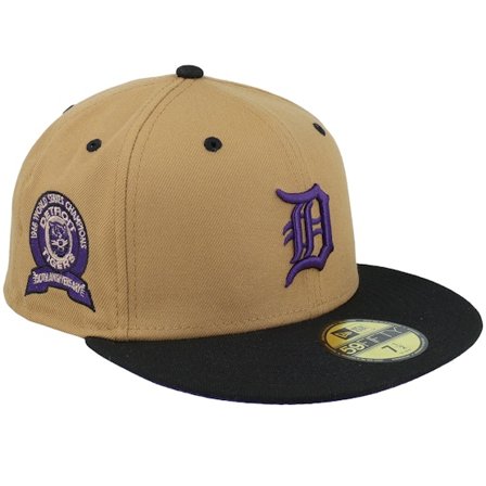 New Era - Beis fitted Gorra - Detroit Tigers Earthy Tones 59FIFTY Wheat/Black/Purple Uv Fitted @ Hatstore