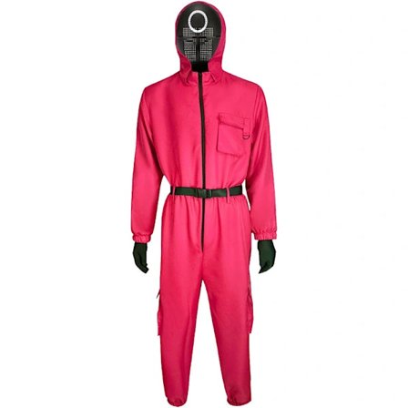 Squid Game 2 Voksen Triangelvakt Jumpsuit Round-FA- Round 3XL