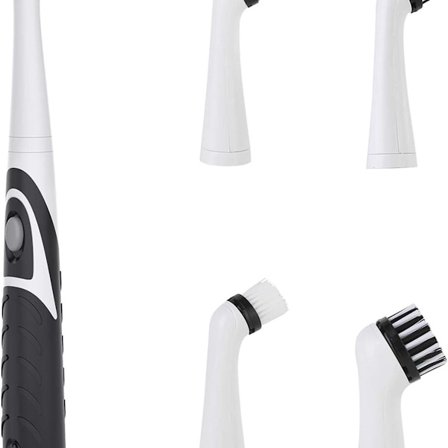 Elektrisk Sonic Scrubber Rengøringsbørste Husholdningsbørste med 4 Hoveder KLB