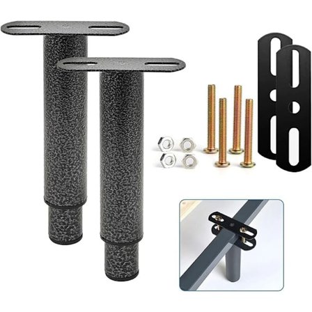 Sengefot, Boxfjærføtter, Sett med 2 Justerbare Metall Sengefot for