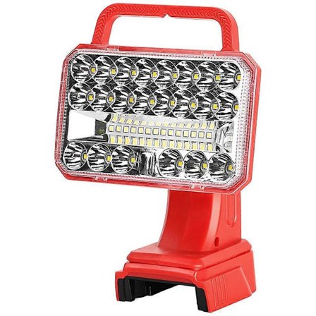 2000LM LED-työvalo Milwaukee M18 18V -akkuihin, 18W kannettava työvalo USB:lla ulkokäyttöön työmaalla