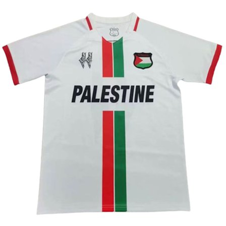 Palestina Hjem Svart Fotballtrøye 23/24 For Fans Gaver Hvit-A
