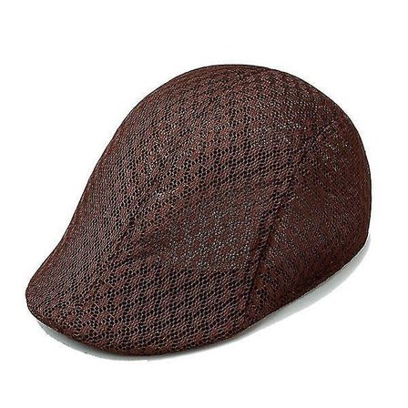 Klassisk sommar andningsbar mesh keps Newsboy hatt Cabbie platt keps