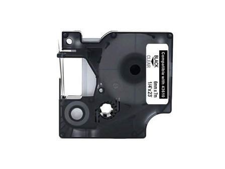 Tape 6mm Svart på Klar - Lyreco - Kontorsmaskiner - Märkmaskiner och tape - Tape - Dymo D1