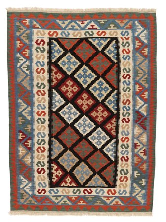 Tissé À La Main Kilim Ghashghaï Tapis 173X238 Bleu Foncé/Rouge Foncé