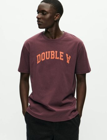 WOOD WOOD Wwace Tee Aaarch 25220 - Burgundy - XS