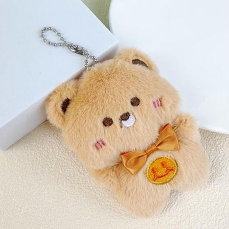 Cartoon Bear Doll Nøkkelringer Kvinner e Plysj dyrenøkkelring for G A2