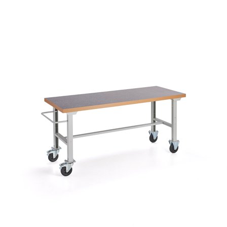 Mobile Werkbank SOLID, 320 kg, 2000x800 mm, Vinyl