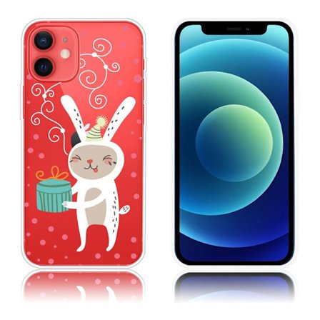 Fluffy Rabbit iPhone 12 Mini skal - Vit