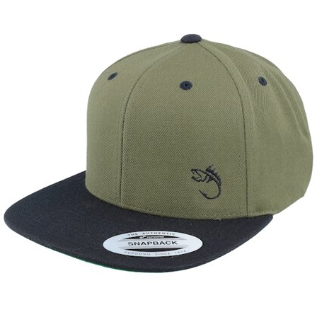 Skillfish - Green - snapback - Cap - Black Fish Hook Logo Olive/Black Snapback - Hatstore