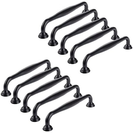 10 x Buedehåndtag Dørhåndtag, Skuffeskuffer og Knapper Kabinet Håndtag