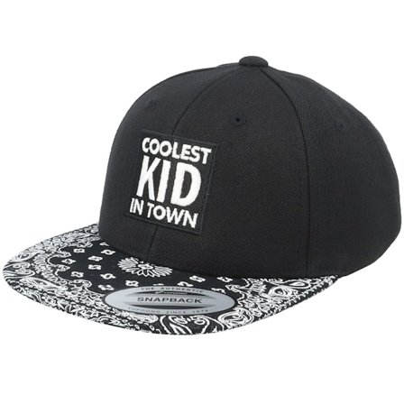 Kiddo Cap - Schwarz snapback Cap - Kids Coolest Kid In Town Black/Paisley Snapback @ Hatstore