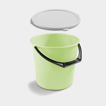 Ämpäri kannella Nordiska Plast, vihreä, 10 litraa