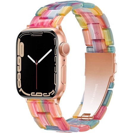 Lätt Apple Watch-armband - Fashion Resin iWatch-armband kompatibelt med spänne i rostfritt stål för Apple Watch Ultra