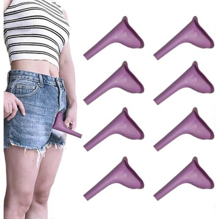 Kannettava naisten virtsa-astia - Naisten uudelleenkäytettävä suppilovirtsakuppi, roiskesuojattu