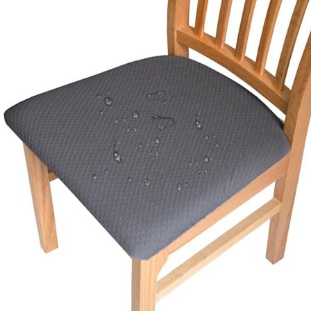 Stretch Jacquard Spisestol Setetrekk Sett med 6, Flyttbar Wa