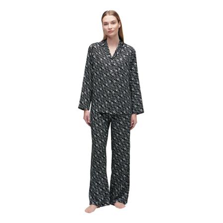 Karl Lagerfeld, Sleepwear Set Ikonik 2.0 Long Sleeve PJ Set Czarny, Kobieta, Rozmiar: XS