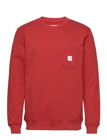 Square Pocket Sweatshirt Sweatshirt Trøje Rød Makia