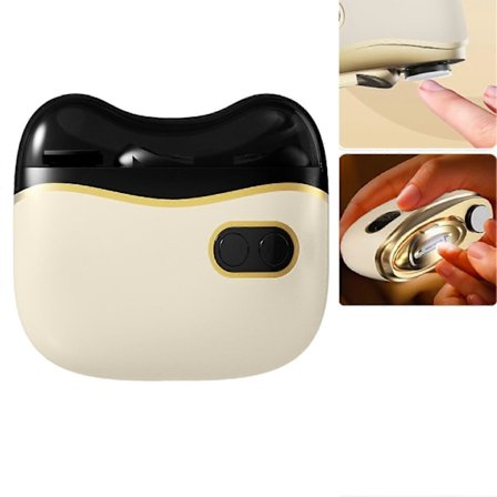 Elektrisk negleklipper med lys, stillegående og ergonomisk design for babyer og eldre - Tånegl- og fingerneglpleieverktøy med negleoppsamler