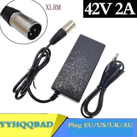 36v lader 42v 2a elektrisk cykel litiumbatteri lader til 36v litiumbatteripakke med 3-benet Xlr-stik/stik-hao