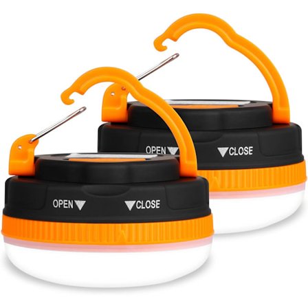 Camping-lamppu, 2 kpl LED-retkilyhty, 5 SOS-valotilaa, vedenpitävä retkivalo, minitelttalamppu, kannettava ja kätevä, hätäpakkaus