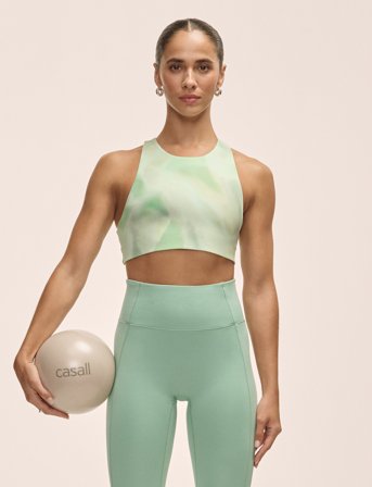 Casall Tie Back Sports Top - Green - XS