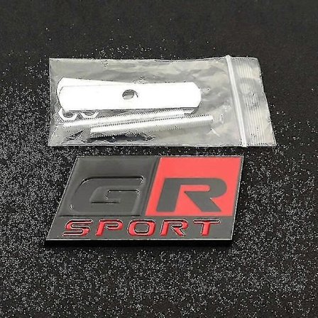 3D Metallisk GR-Logotyp Bilgrill Emblem Bagagemärke för Toyota Yaris Ch-R Rav4 Corolla Revo Hilux GR Sport Dekal Tillbehör