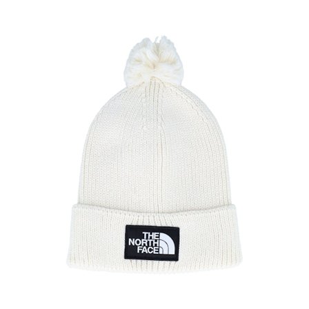 The North Face - Wit pom Beanie - Tnf Logo Box Beanie White Pom @ Hatstore