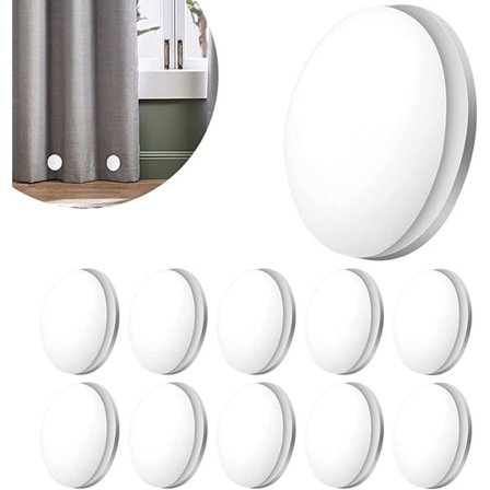 4 st Magnetiska Duschdraperivikter Draperivikter, Vattentäta Kraftiga Draperifoder Vikter Botten, Badrum Draperivikt Clip (Vit)