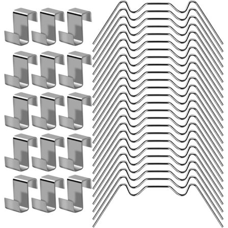 Glasklips Serre, glasklips til drivhus fastgørelsesclips, drivhustilbehør reparationssæt, 50 wgins til drivhusglas, 50 zo-krogede clips til