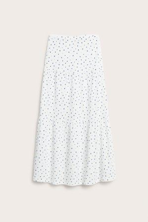 Kappahl | Kukkakuvioinen maksihame Valkoinen 122/128 | Valkoinen