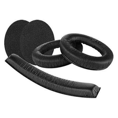 Varaosasarja Sennheiser HD 380/380 Pro PC350 Game Zero -kuulokkeille, sisältää QuickFit-keinonahkaiset korvatyynyt ja yhteensopivan pääpantapehmusteen