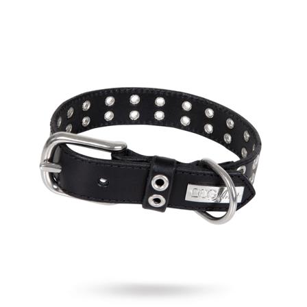 DOGArtist - ROCK Special Black - Läder Hundhalsband- Hundhalsband