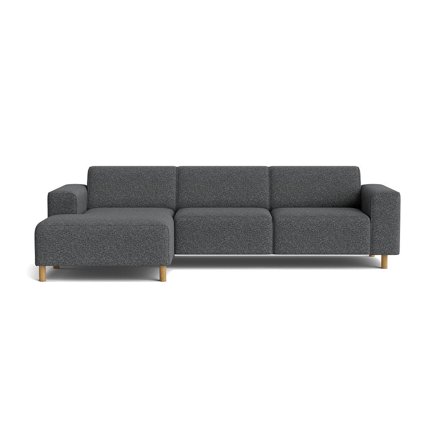 Seam chaiselong sofa, venstrevendt - Puente Grå/blå - 280x150x78 - Sofa, chaiselong