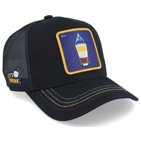 Capslab - Svart trucker Keps - Cocktails B52 Black/Purple Trucker @ Hatstore