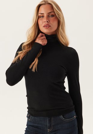 VERO MODA Vmglory Ls Rollneck Blouse Black Vaatteet