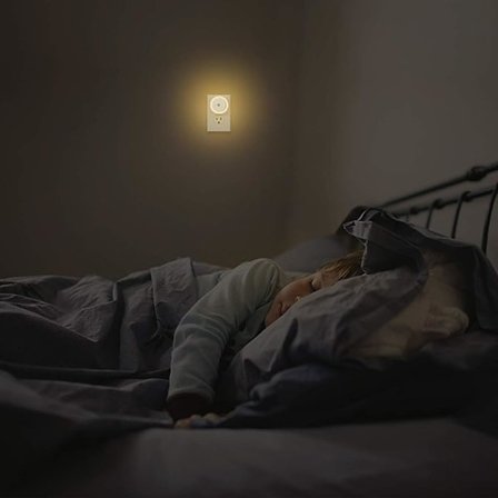 Hjemmekontakt vegglampe LED nattlys varmt lys