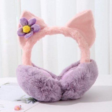 Korvanlämmitin Taitettava cover FLOWER-PURPLE FLOWER-PURPLE