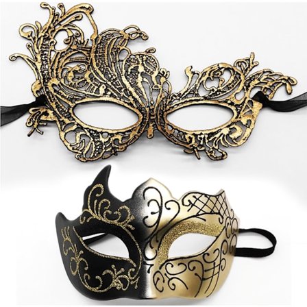2025 Seneste Model Maskebal Maske til Kvinder Par Mardi Gras Maske til Mænd Venetiansk Halloween Maske til Fest Prom Ball Guld