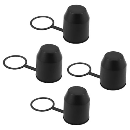 4 stk. anhængertræk kuglebeskyttelse, 50mm anhængertræk kuglebeskyttelse hætte plastik anhængertræk kuglebeskyttelse hætte sort anhængertræk 
