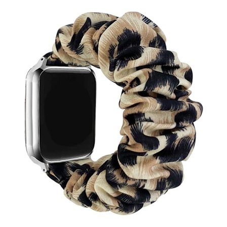 Kellon ranneke Apple Watch iWatch 42/44/45mm Vaalea Leopardi